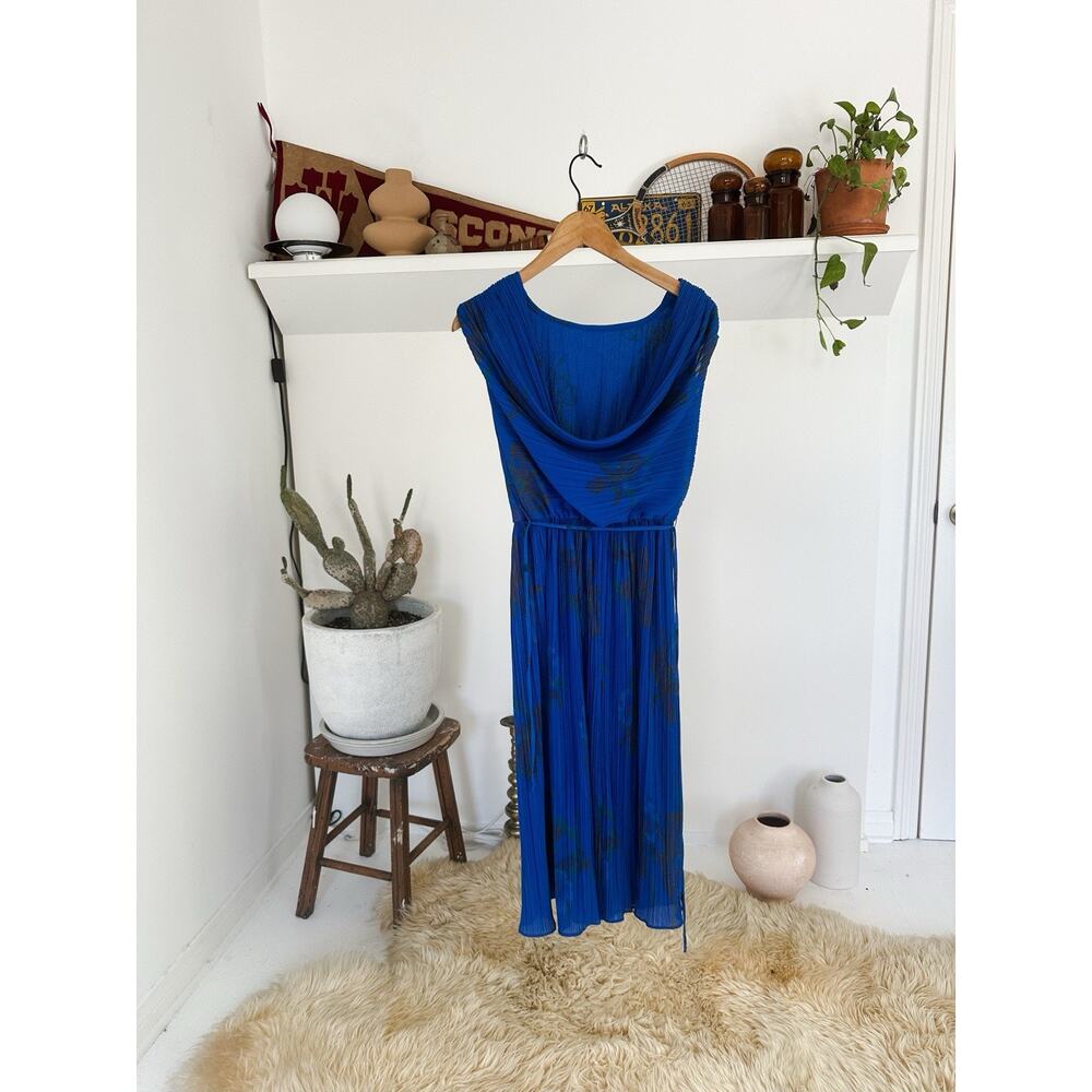 Vintage ILGWU Samuel Blue Dress Size 8